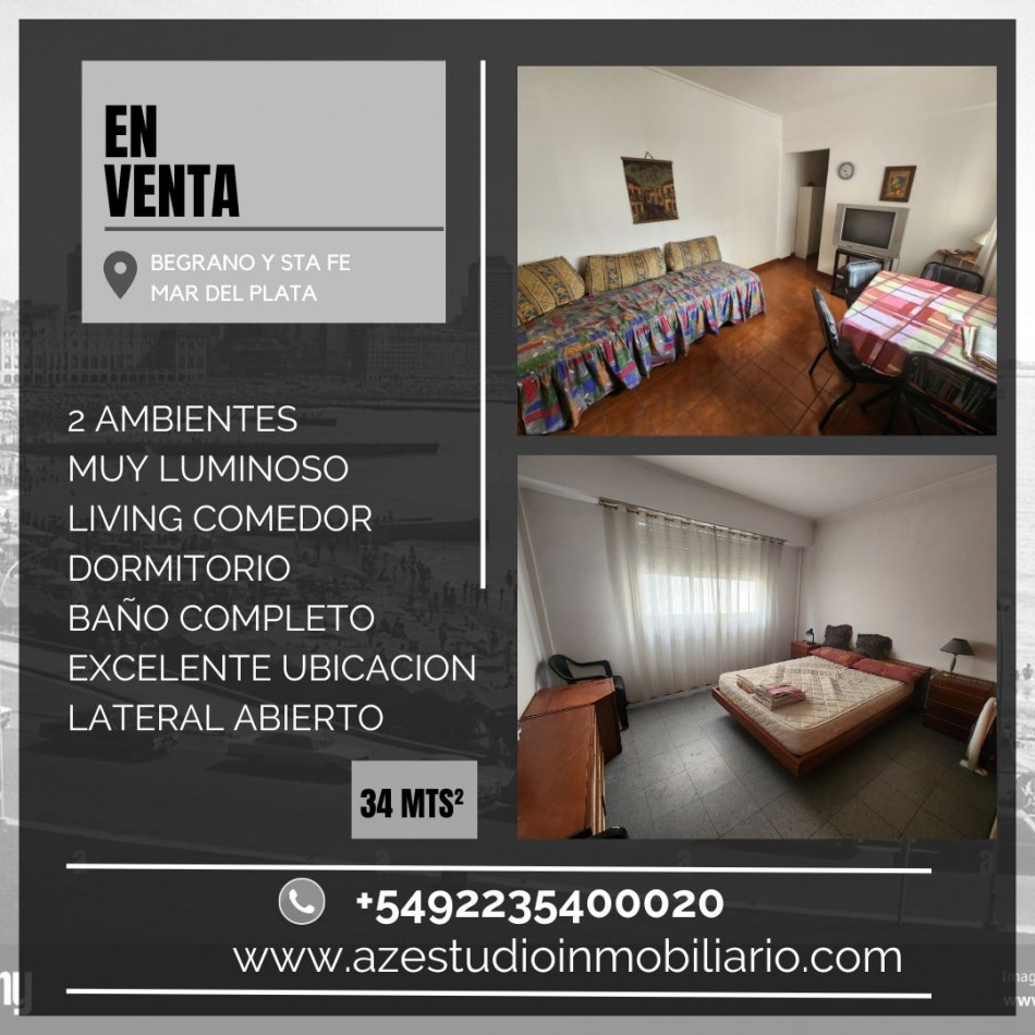 EN VENTA! 2 AMB ZONA CENTRO 