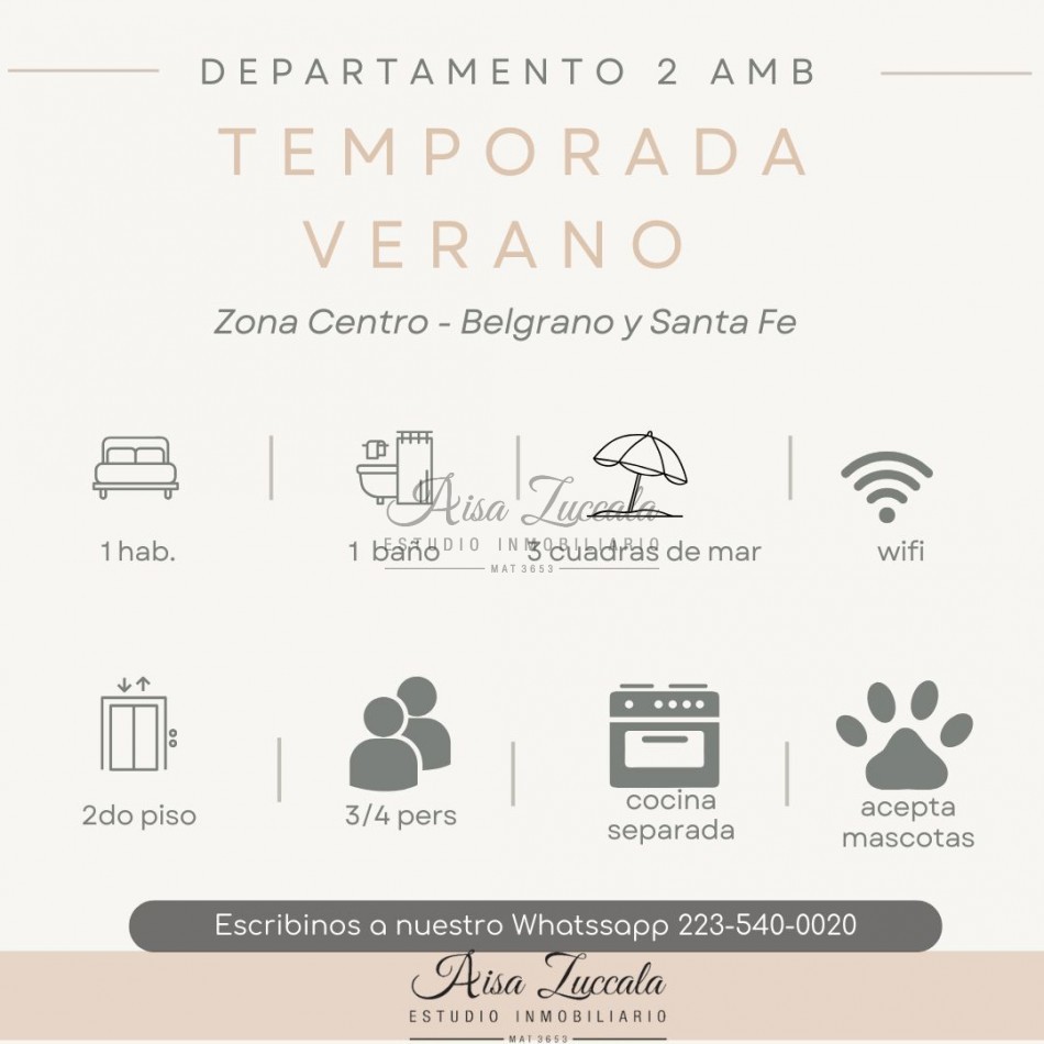 TEMPORADA 2025 - 4 PERSONAS- ZONA CENTRO