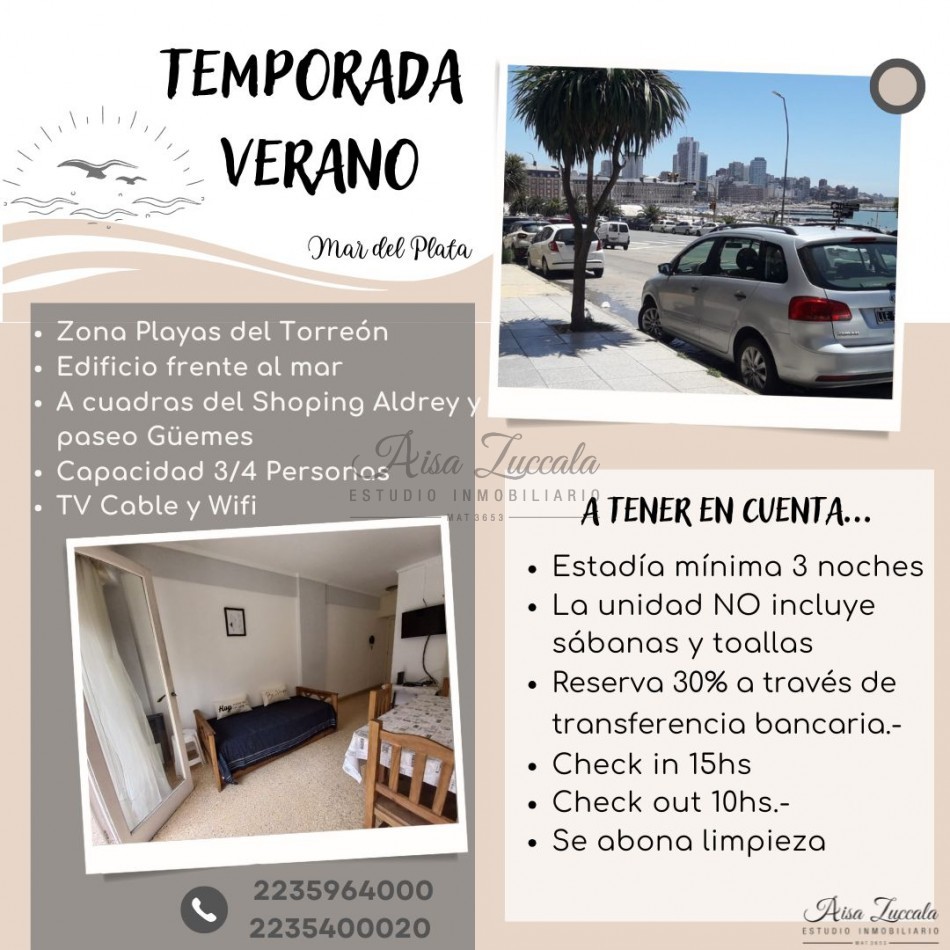 ALQUIER TEMPORADA 2025 - 3/4 PERSONAS - ZONA TORREON