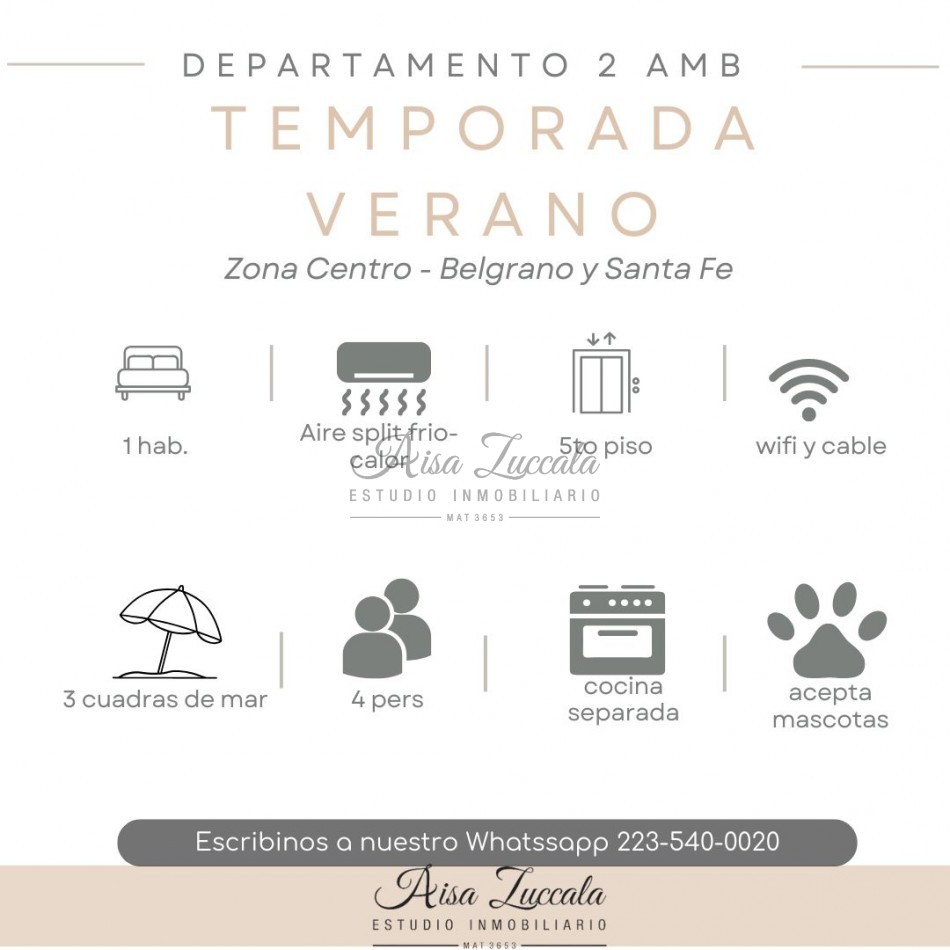 TEMPORADA 2026 - 4 PERSONAS- ZONA CENTRO 