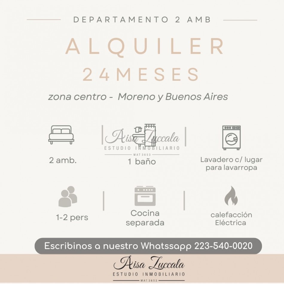 ALQUILER 24 MESES - MORENO Y BUENOS AIRES