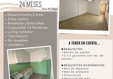 ALQUILER 24 MESES  - ZONA CENTRO 